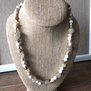 Natural color bead necklace